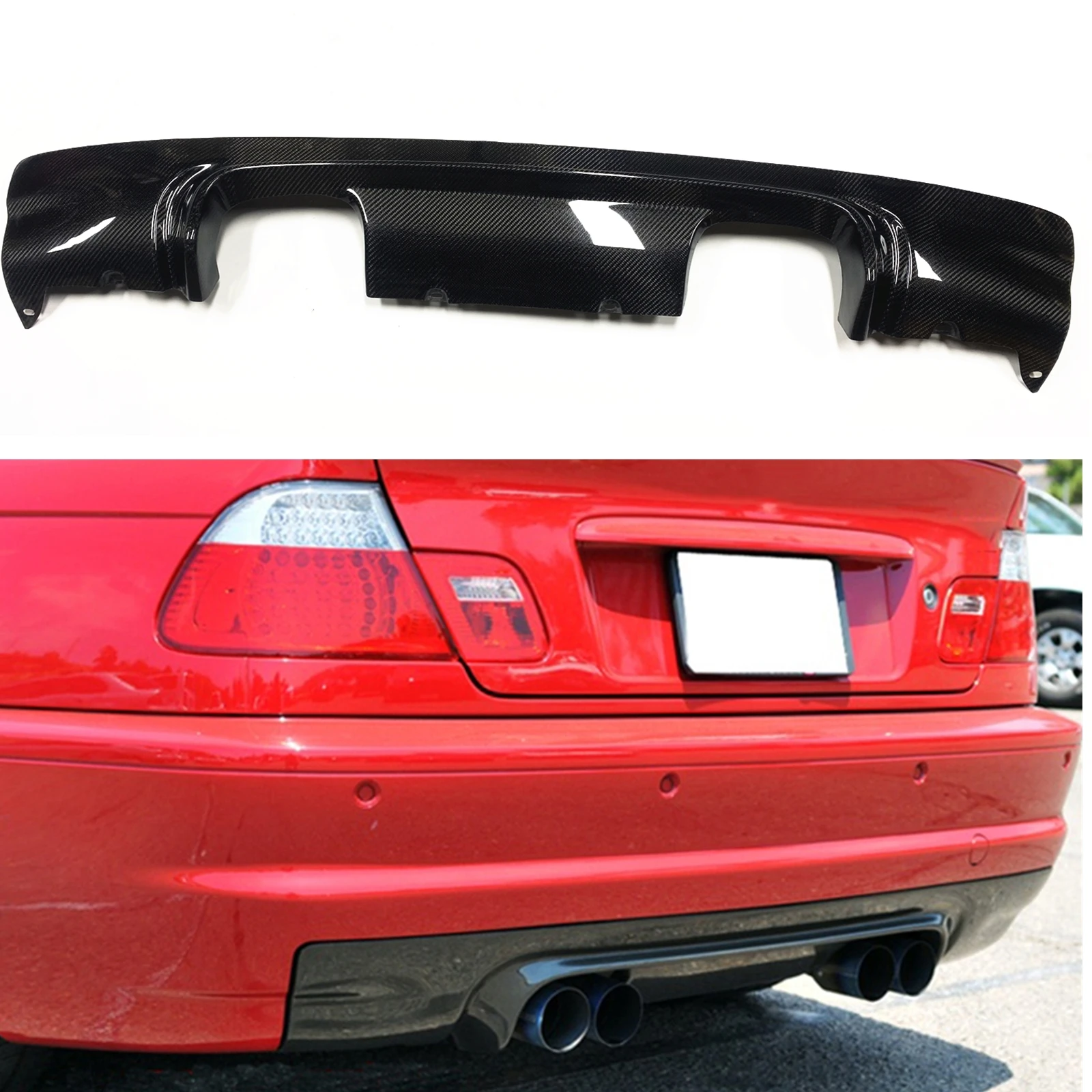 Rear-Lower-Bumper-Diffuser-Lip-Boot-Spoiler-Plate-Exhaust-Bracket ...