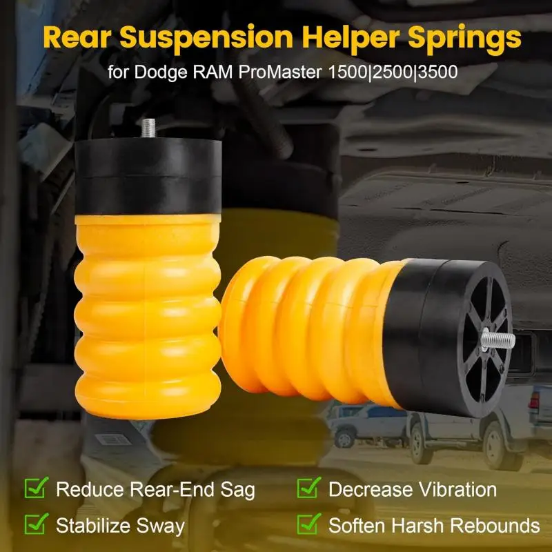 Shock Absorber Spring 2PCS SSR-313-54 Rear Air Helper Spring Kit for Dodge RAM Promaster 1500 2500 3500 2003 -
