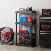 Black Plastic 4-Tier 56.2" H x 30"" W x 13.8" D, 280lb Total Capacity 5