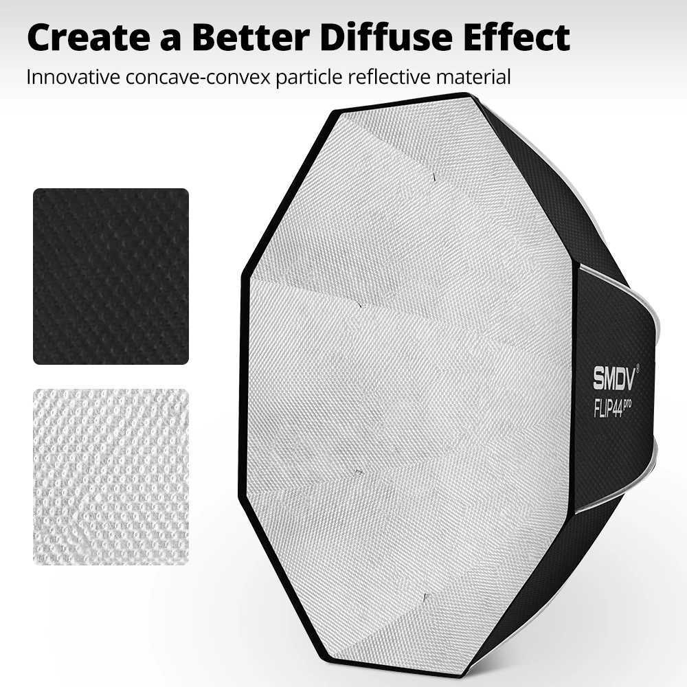 SMDV FLIP 44Pro 옥타곤 파라볼릭 소프트박스 퀵 릴리즈 보웬스 엘린크롬 마운트 소프트박스