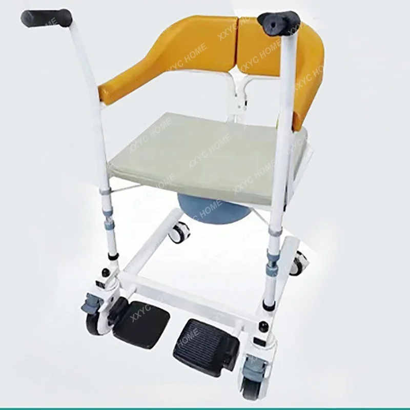 

Home Care medical shift Adjustable Lifting Manual Patient Transfer Commode Chair