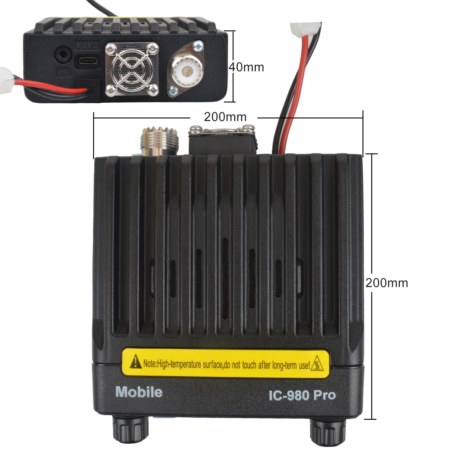 Top! Walkie Talkie IC-980 Pro UHF VHF Dual Band Dual Watch 25W AI Noise Reduction FM Scrambler Vox Mini Mobile Radio 5