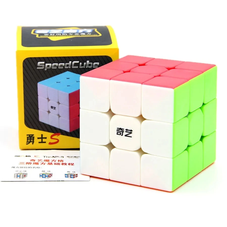 QiYi Speedcube Warrior S 3x3 Zauberwürfel Stickerless Professionelles 3x3 Geschwindigkeitspuzzle 3×3 Kinder Cubo Magico für Spiele