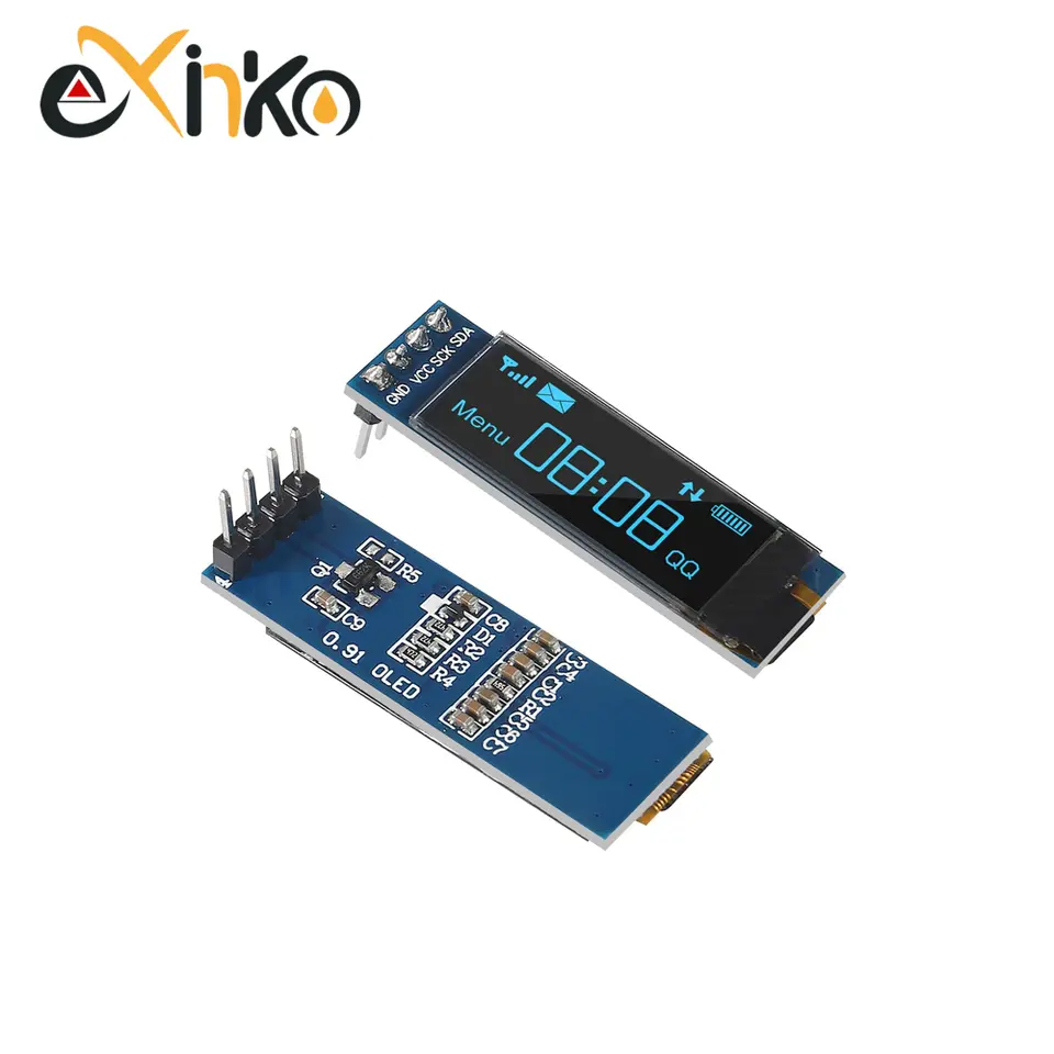 1-10pcs 0.91 inch OLED Display Module White/Blue OLED 128X32 LCD LED Display SSD1306 12832 0.91 IIC I2C Communicate for Arduino image 6