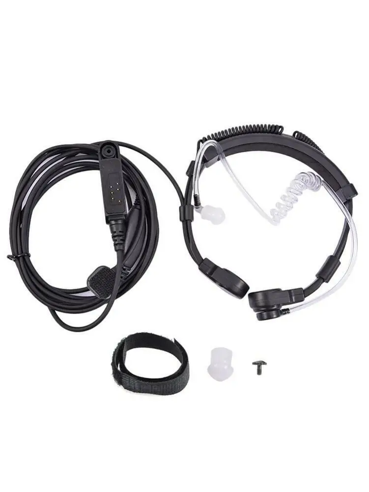 Radio Baofeng UV-9R Plus BF-9700 BF-A58 Telescopic Throat Vibration Mic Earpiece Headset for UV-XR UV9R GT-3WP Walkie Talkie air tube throat vibration mic headset z tactical u 94 a u94 ptt for baofeng uv9r uv 9r plus bf a58 a 58 gt 3wp bf 9700 radio