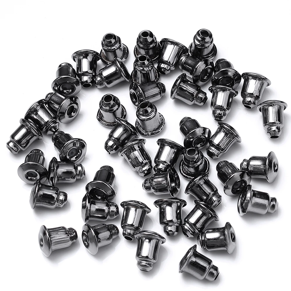 200 teile/los Rose Gold Ohrring Bolzen Stopper Basis Ohr Bolzen Zurück Stopper Ohrring Einstellungen DIYSchmuck Machen Zubehör – Detail 11
