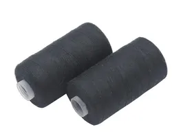 Deluxe 2-Piece Polyester Sewing Thread Set - 500M (Black)