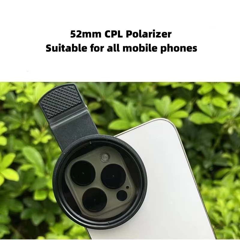 High Quality Reduce Reflected Light Of Tattoos With 52mm Cpl For Cellphone Lens Circular Polarizing Filter Compatible Any Phone 4