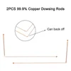 99.9% Pure Copper Dowsing Sticks Metal Detector Rod Copper Probe For Water Gold Finding Treasure Hunting Divination Tools 4