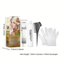Ensemble de teinture pour cheveux colorée, 12 couleurs disponibles, sûrs et durables, unisexe adulte, coiffure normale, Kit de teinture pour cheveux, couleur de cheveux festive 6