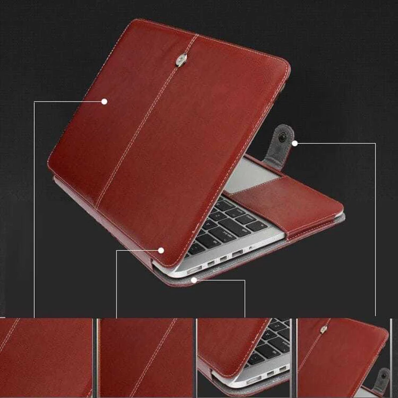 Nuova Borsa In Pelle Pu Per Laptop Per Custodia Macbook Air 15 M2 2020 Air 13 A2337 M1 Mac Book Pro 13 14 A2779 Pro 16 A2780