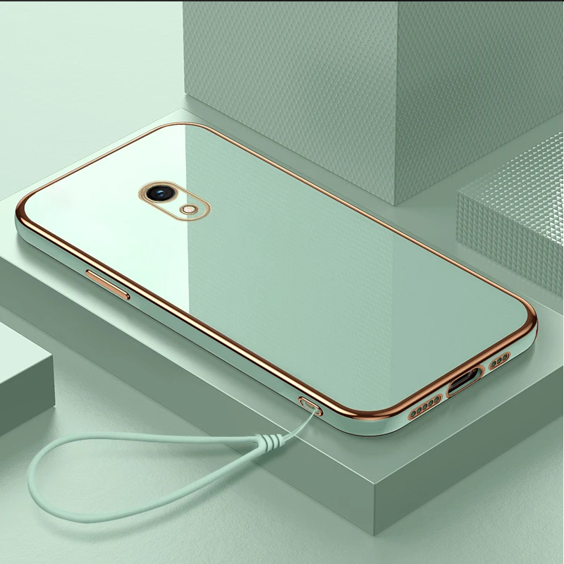 Luxury Square Plating Silicone Ultra-Thin Soft Phone Case