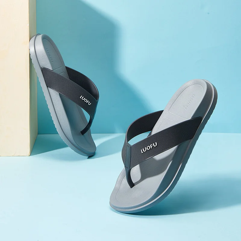 LUOFU New Men's Non-slip Flip-flops, Summer Casual Eva Sandals For Vacation Indoor Outdoor Beach