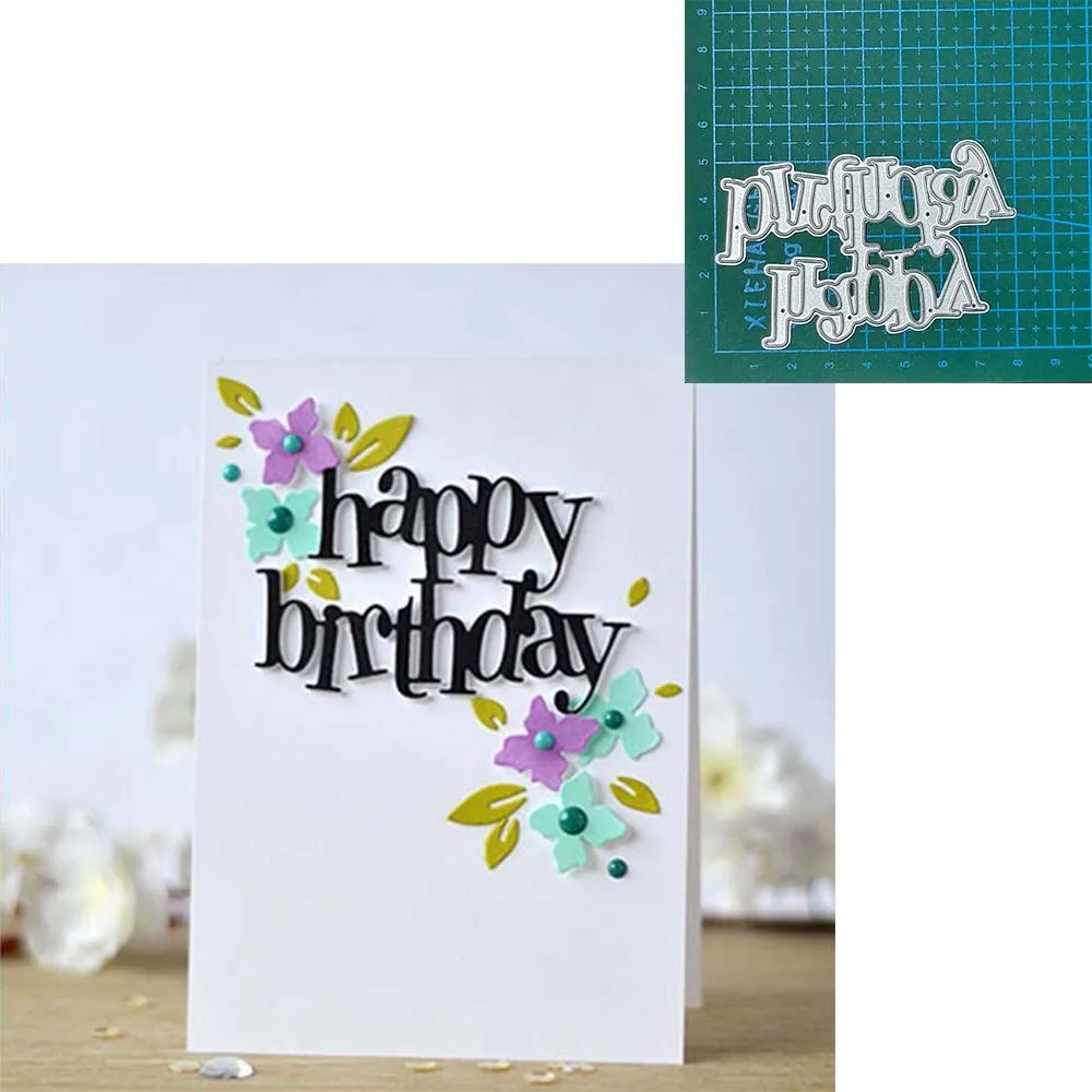 Emporte-pièce Métal Happy Birthday - Pour Scrapbooking, Fabrication De Cartes, Art Du Papier, Découpe Précise