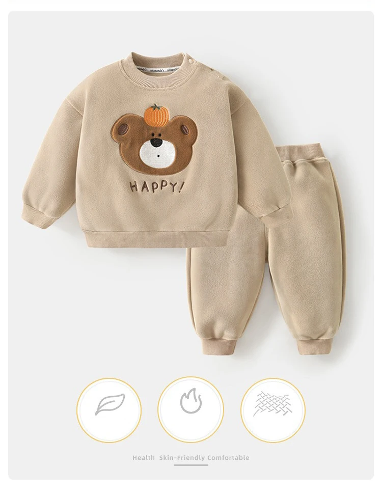 Ircomll 2 stücke Kinder Kleidung Sets Herbst Winter O'neck Cartoon Sweatshirt + Hosen Sport Anzüge Für Kinder Kleinkind Outfit Kleidung – Detail 1