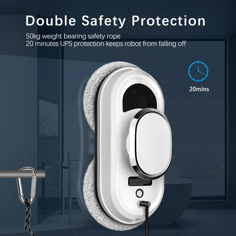 ZCWA Window Robot Vacuum Cleaner  Smart Cleaning Robot Window Cleaner Ultra Thin Electric Glass Remote Control 4
