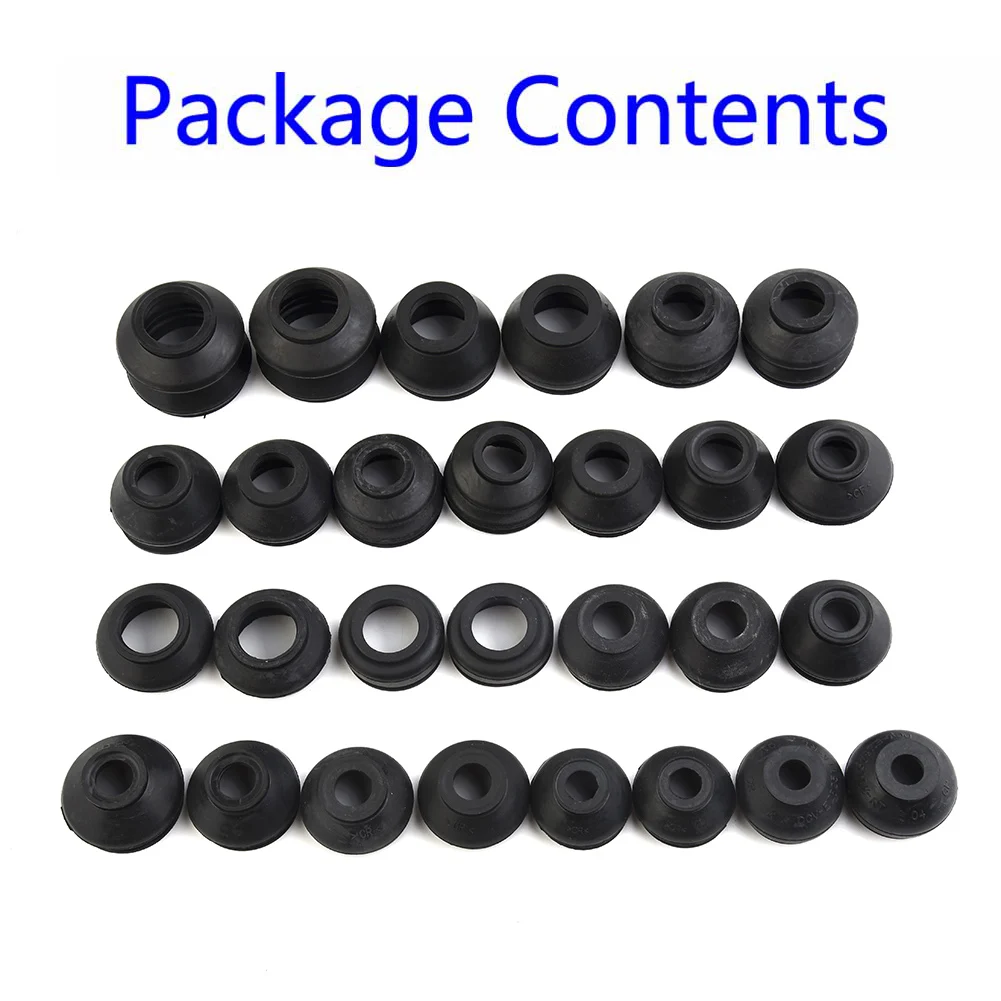 

28pcs Ball Joint Boot Car Suspension Steering Ball Joint Rubber Dust Boot Cover Track Tie Turn Rods Ends Set Parts Accessories