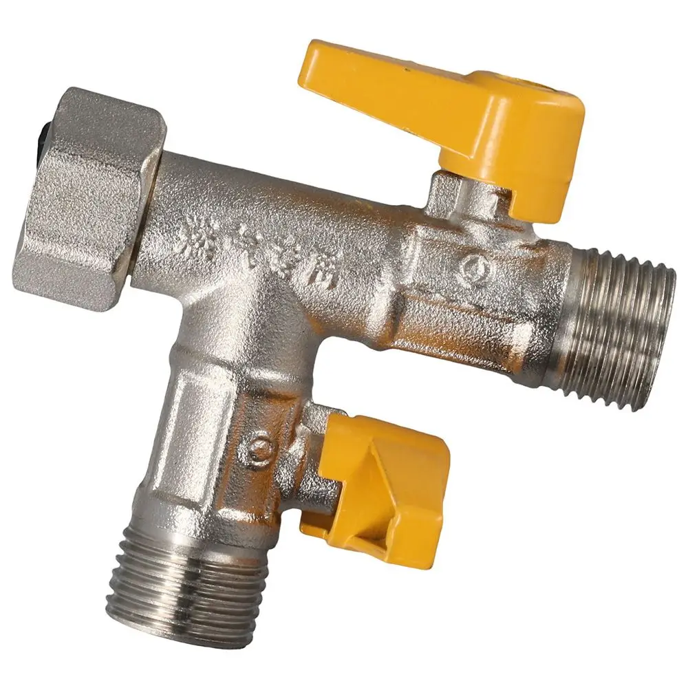 Bathroom Hardware Set Bathroom Hardware Accessories Plumbing Tool Brass Water Diverter 3 Way Shower Diverter Valve T Adapter Shower Head Shut-Off Valve Heavy Duty Water Flow
