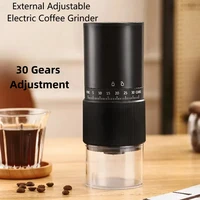 New Portable Electric Coffee Bean Grinder Household Wireless 30 Gears Externally Adjustable Coffee Machine Rechargeable Grinders 2