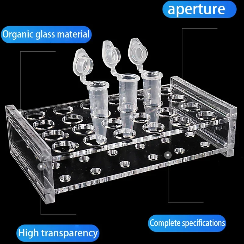 0.2ML/0.5ML/1.5ML/2ML/10ML/15ML/50ML Test Tube Rack Holder 40/40/24/24/18/10 Hole Laboratory School Equipment Supplies