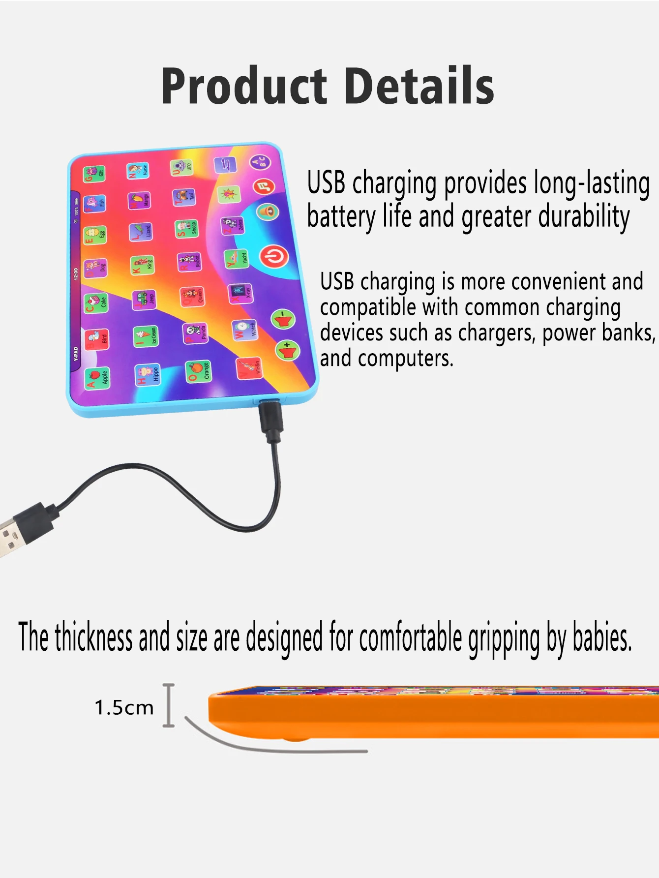 Interactive Alphabet Learning Tablet For Kids Educational Toy_voghion.com