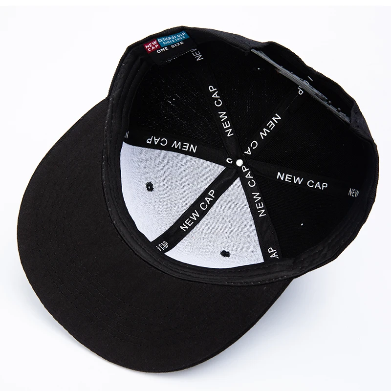 High Quality Adult Hip Hop Cap For Men Women Team Embroidery Logo Print Text Custom Flat Brim Baseball Hat Snapback