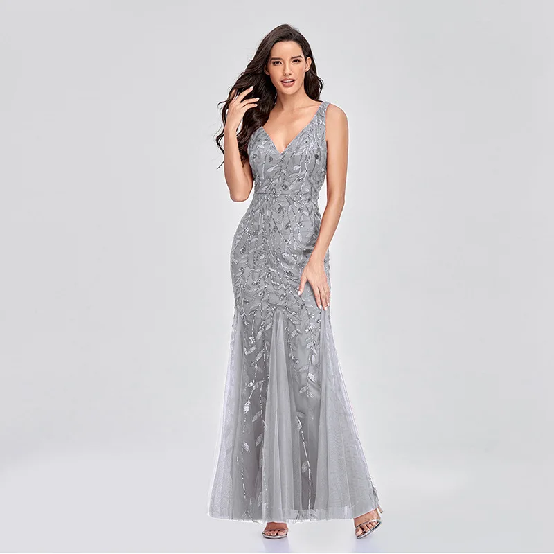 

ICCLEK Vestidos Formales Y Elegantes Mujer 2024 Платье Вечернее Женское Платье На Выпускной Gala Dresses 2024 in Gray