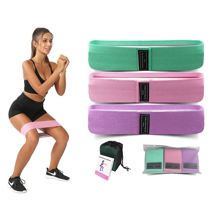 

3pcs/set Durable Hip Circle Band Yoga Anti-slip Gym Hip Circle Expander Bands ExercisesGym Fitness Booty Band Home Workout