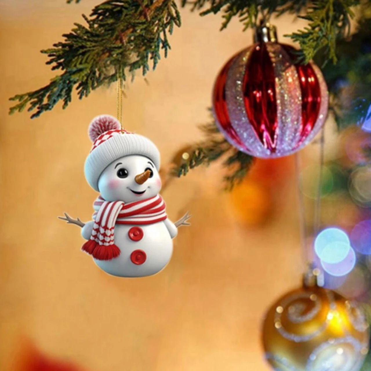 Christmas Snowman Pendants Xmas Tree Hanging Ornaments Car Decoration Pendant Christmas Party Kids Toys Gift