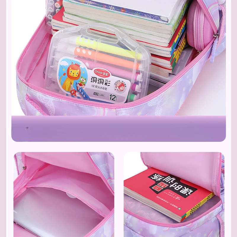 Kids Elementary Middle High School Bag Orthopedic College Backpacks  Travel Back Pack Large Bookbags for Teens Girls Students 2