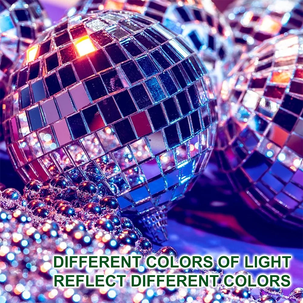 2-10cm Mirror Disco Ball 70s 80s Party Decors Reflective Ball Hanging Ornaments for Christmas Birthday Party Wedding Decorations