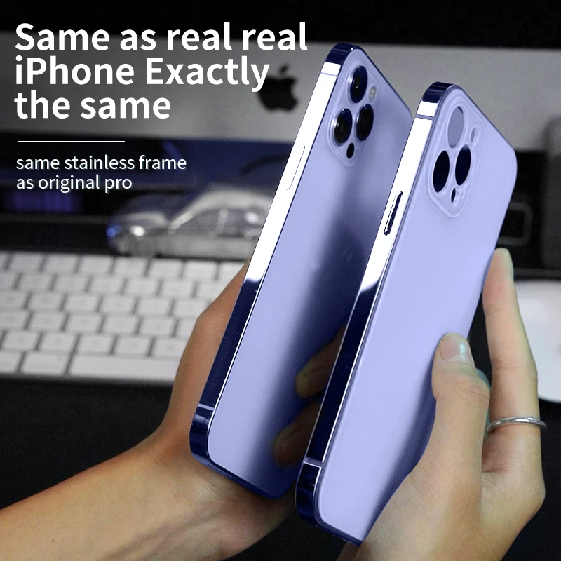 New Original Stainless Steel Edge For iPhone 14 Pro Case iphone14  Protective Case funda iPhone 14 Pro Max
