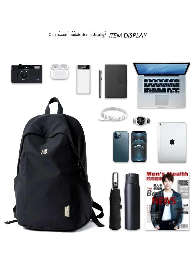 Schoolbag Boys Middle School Students Backpack Commuter Computer Backpack Large Capacity Men's Casual Short-Distance Travel Bag