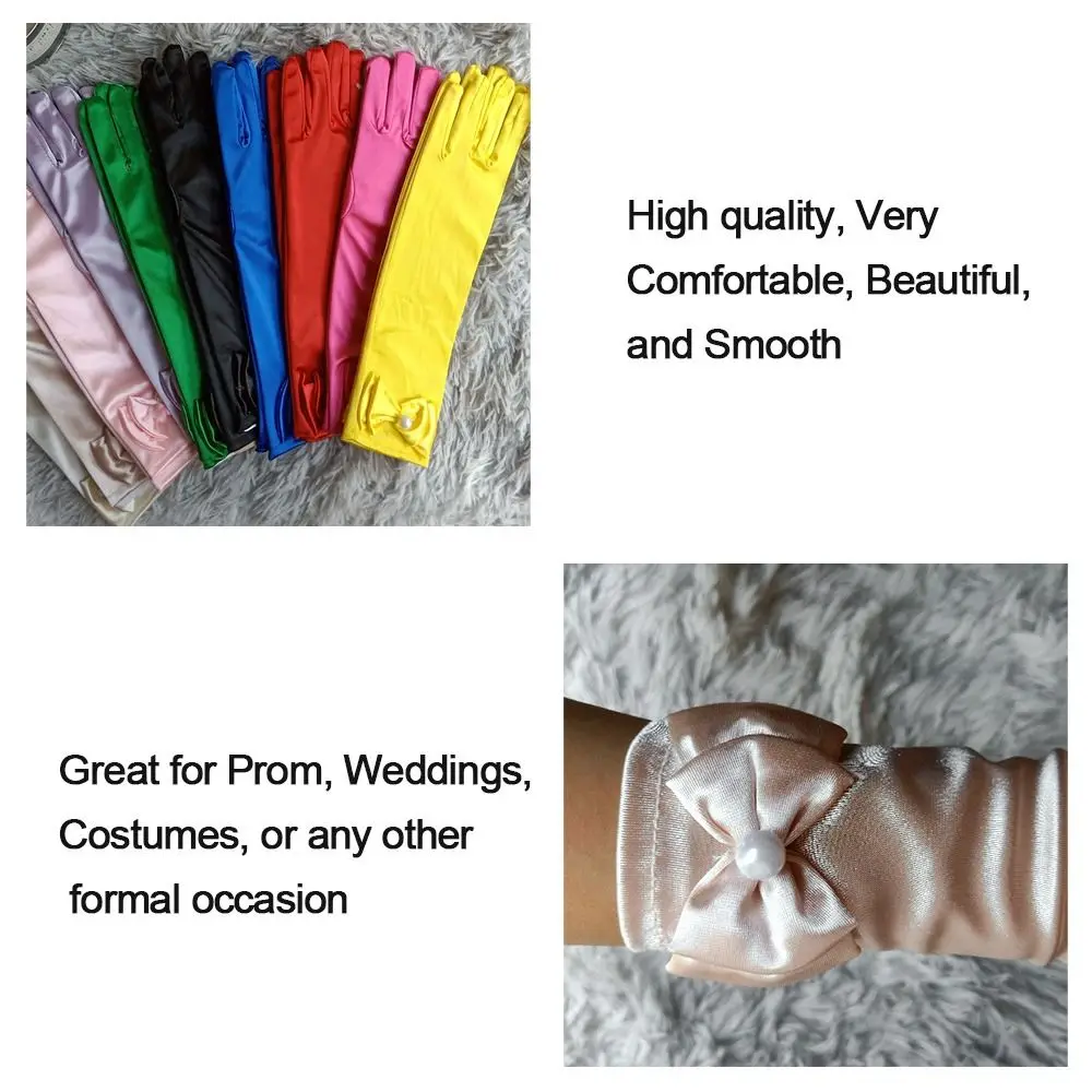Polyester Princess Dance Performance Gloves for Kids