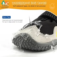 ATUBAN Dog Shoes for Large Size Dogs, Waterproof Medium Large Dog Boots, for Hot Pavement Winter Snow Hiking Breathable Elastic 3