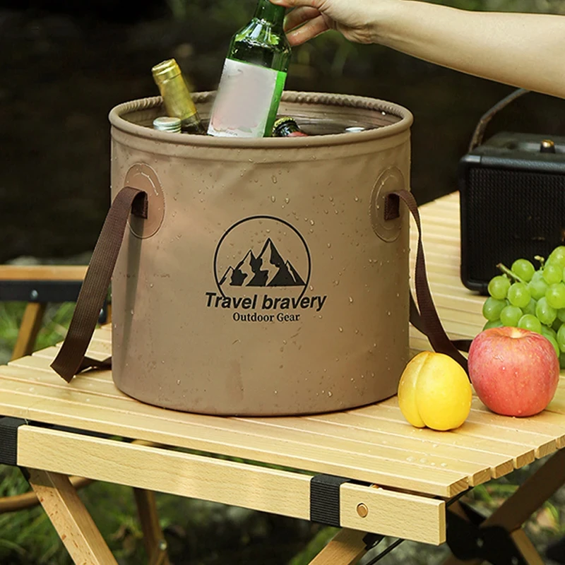 Folding Bucket Waterproof Foldable Water Sink Bucket Portable Travel Foldable Basin Camping Hiking Fishing Storage Bucket