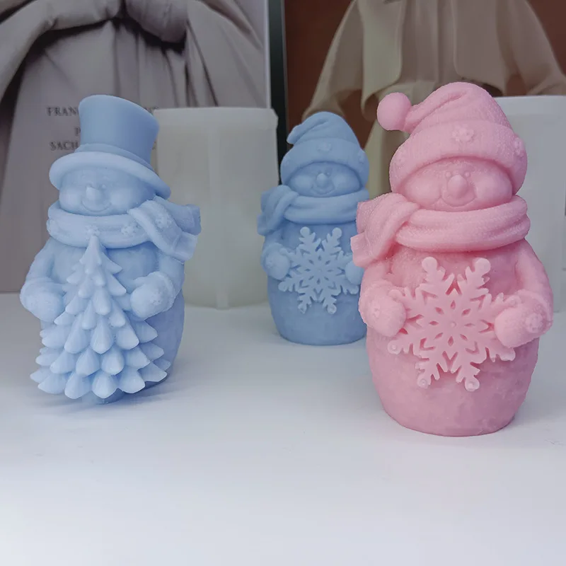 Description Picture 4 of itemSanta Hugging Snowflake Silicone Mold DIY Christmas Tree Old Man Scented Candle Plaster Soap Resin Mold Home Crafts