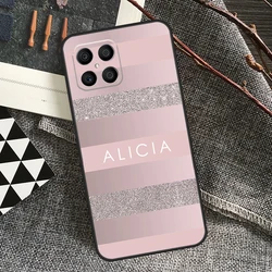 Custom Name Initial Pink Case | Personalized Protective Cover for Honor 90 (12613)