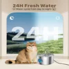 304 Stainless Steel Cat Water Fountain Automatic, 3.2L/108.2oz Pet Fountain Dispenser for Inside Dog Cats Drinking 4