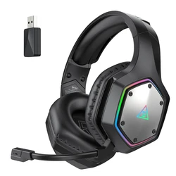 EKSA 2.4GHz Wireless 7.1 Surround Sound Gaming Headset with ENC Microphone and Low Latency Technology (Black)