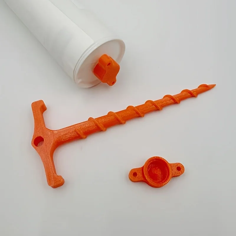 3D Printing Silicone Caulk Nozzle Unclogger Reusable Spiral Drill Sealant Gun Nozzle Cleaner Tool for DIY & Prof