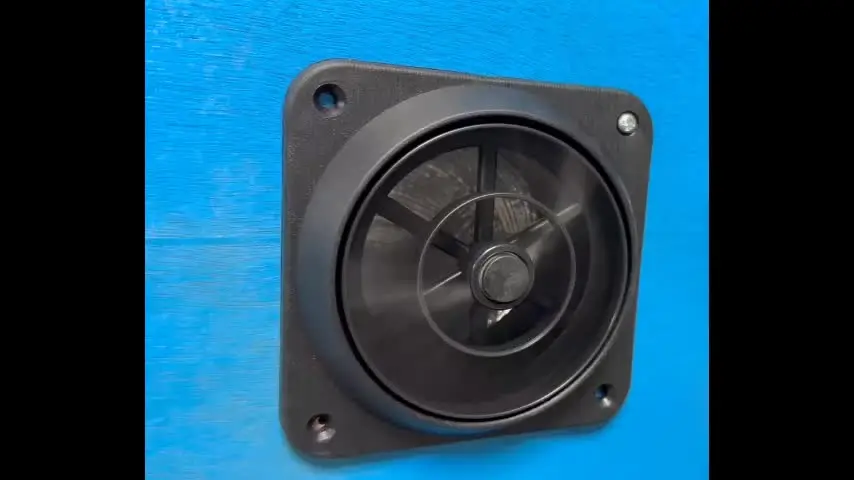 Sortie D'Air Chauffage Diesel Rotative 60/75 Mm – Évacuation Ventilation Chauffage Auxiliaire Noir Universel