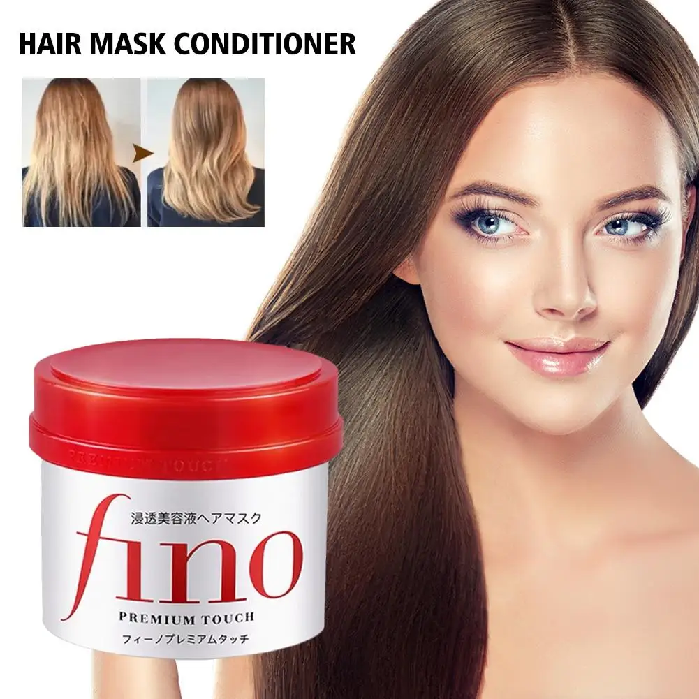 Fino Hair Mask Conditioner FenConcentrate Hydra Beauty Liquid Red Jar Repair Dry Smooth Fall Mask Hair Conditioner Hair Mask