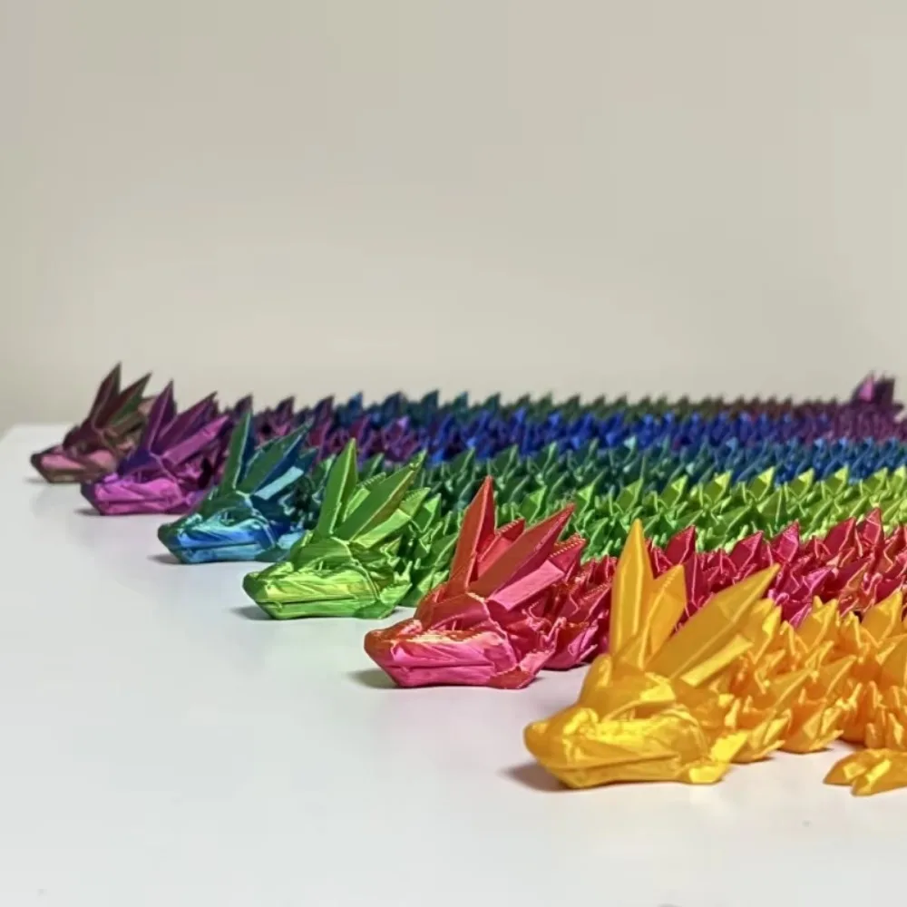 3D Printed Gem Dragon Crystal Fidget Toy Rotatable Articulated Dragon Egg Ideal Gift for Kids with ADHD Perfect for Birthdays 5