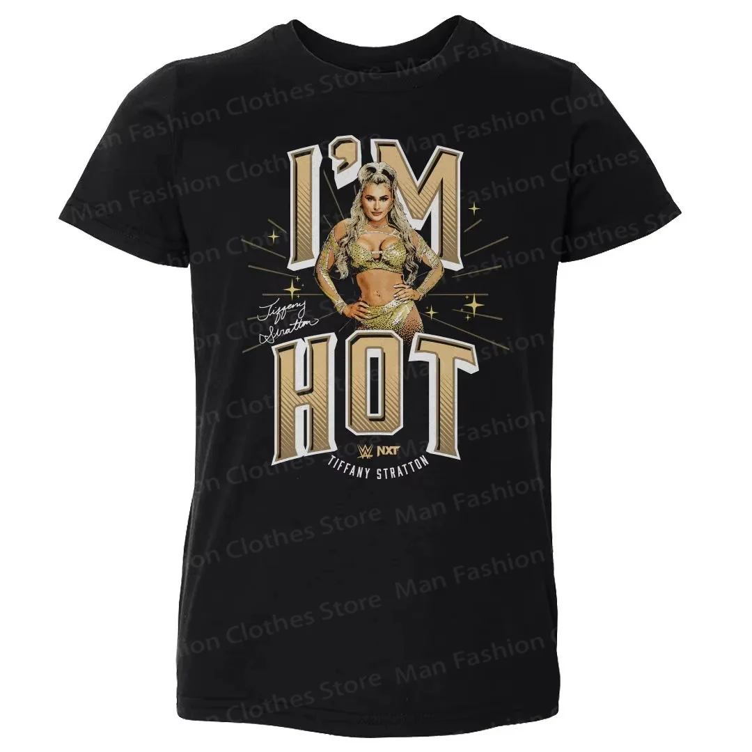 25 Short Sleeve Summer Men's Women's 2D Printed Renowned wrestler Tiffany Stratton T-shirt Stylish Men's Women's Street Blazer 3