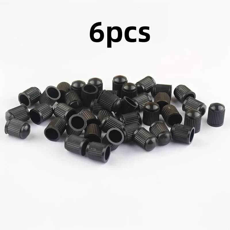 Durable Black Tire Valve Cap Set: Versatile