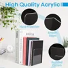 4/8pcs Set Clear Acrylic Bookends - Desktop Display Stands for Office, Home & Retail Use, Book Storage, Transparent 2