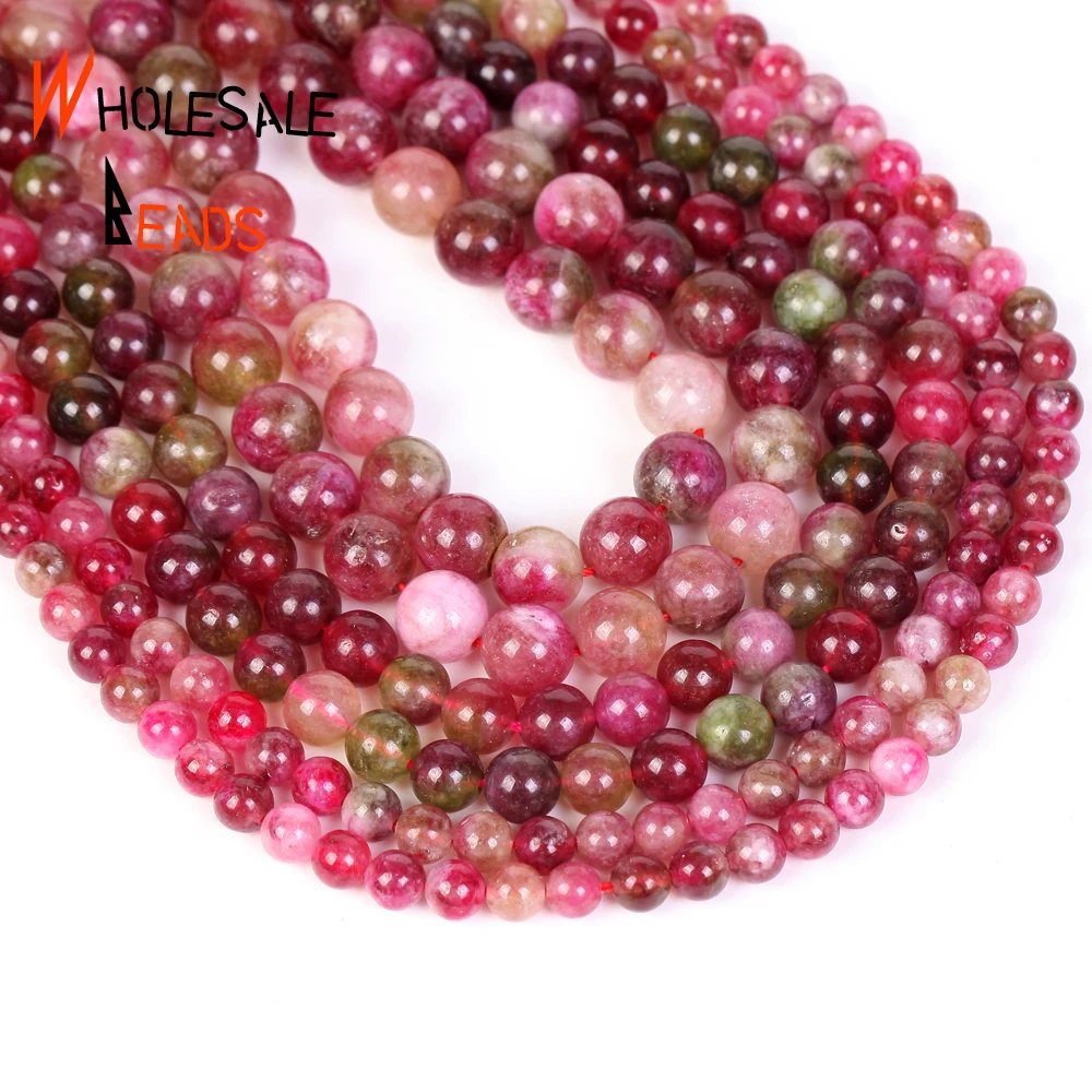 Watermelon Quartz Smooth Round Beads,natural Red Watermelon Quartz Gemstone Beads Supply.15 Strand DIY Accessories 4mm 6mm 8mm 10mm 12mm