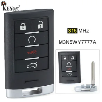 Keyforkess 315MHz Key Keyless Smart Remote Key 4 1 5 Button Remote Key Fob per Cadillac CTS 2008-2015 STS 2008-2011
