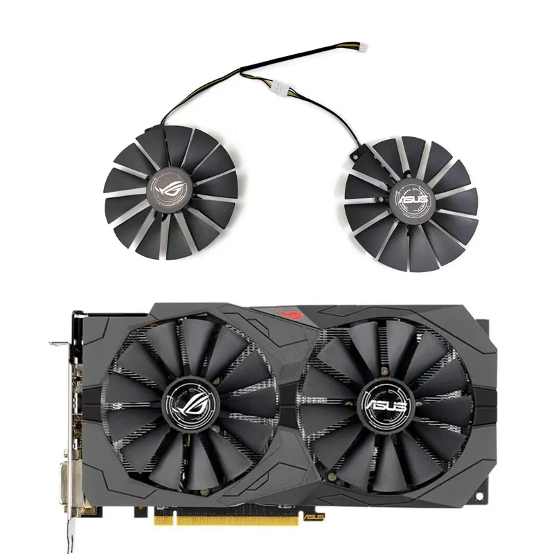 Ventola Asus 95Mm T129215Sm Rx 580 Gpu, Per Asus Dual Rx 580, Rog Strix Rx570, Rx470, Rog Strix Gtx 1050 Ventola Di Raffreddamento Della Scheda Video